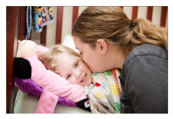 Nora putting her daughter to sleep