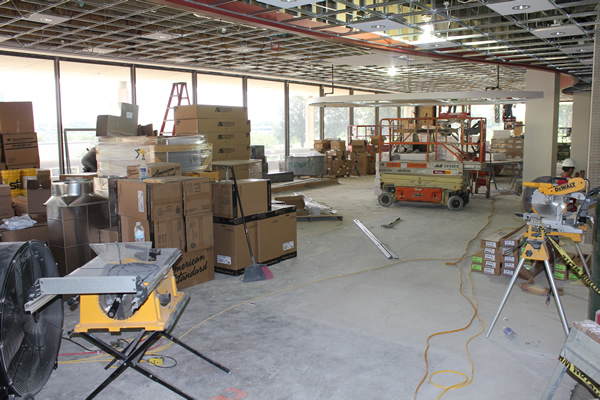 New Mercy Hall Dining Room Construction