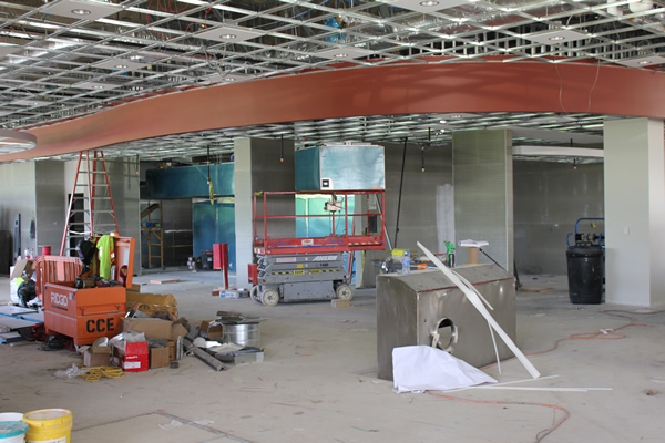 New Mercy Hall Dining Room Construction