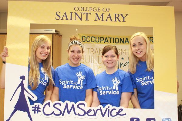 College of Saint Mary Spirit of Service Day Amanda's Alligators Team