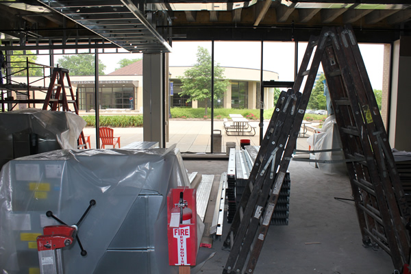 Construction is well underway for the new Mercy Hall meeting Room at College of Saint Mary