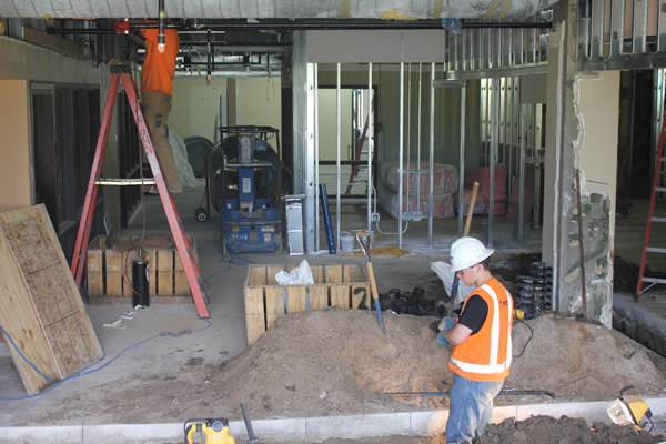 Mercy Hall Enrollment Service Remodel in Progress