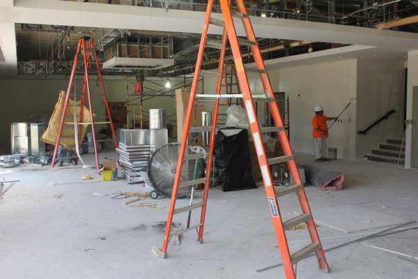 Construction is well underway for the new Mercy Hall meeting Room at College of Saint Mary